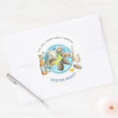サマーオイスターロースト |シーフードベイククアウト ラウンドシール (封筒)