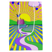 サマーオブラブサイケデリック60年代日が差すこと ミディアムペーパーバッグ (裏面)