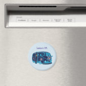 サマーオムヒッピーVan標準、5.7 Cmラウンドマグネット マグネット (インサイチュ (食洗機))