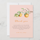 サマーオレンジシトラスクレメンチンベビーシャワー サンキューカード (正面)