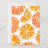 サマーオレンジシトラススライス誕生日パーティー 招待状 (裏面)