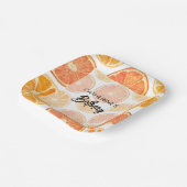 サマーオレンジシトラススライス誕生日 ペーパープレート (傾斜あり)