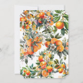 サマーオレンジシトラスフルーツ結婚ズ 招待状 (裏面)