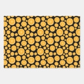 サマーオレンジスライス柑橘類フルーツ ラッピングペーパーシート (正面)