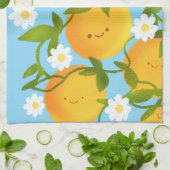 サマーオレンジツリーガーデン キッチンタオル (折り畳み)