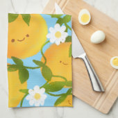 サマーオレンジツリーガーデン キッチンタオル (四つ折り)