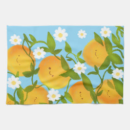 サマーオレンジツリーガーデン キッチンタオル