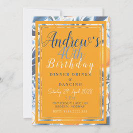 サマーオレンジボタニカル招待状 招待状