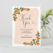 サマーオレンジボタニックシトラスかわいこちゃん誕生日 サンキューカード (スタンド正面)