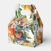 サマーオレンジ結婚のフルーツパーソナライズされたさん フェイバーボックス (裏面サイド)