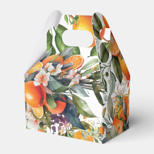 サマーオレンジ結婚のフルーツパーソナライズされたさん フェイバーボックス (裏面サイド)