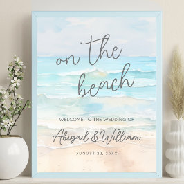 サマーオンザビーチ結婚式ウェルカムサイン ポスター