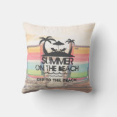 サマーオンビーチ |パーソナライズされた | クッション (裏面)