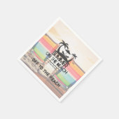 サマーオンビーチ |パーソナライズされた | スタンダードカクテルナプキン (角)