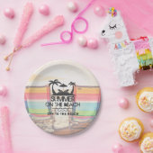 サマーオンビーチ |パーソナライズされた | ペーパープレート (パーティー)