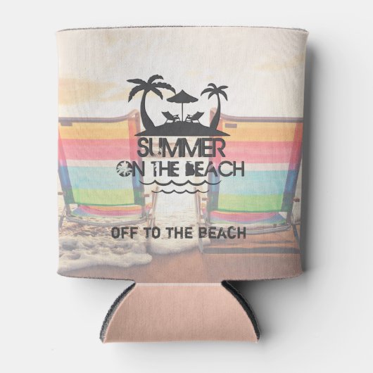 サマーオンビーチ |パーソナライズされた | 缶クーラー (正面)
