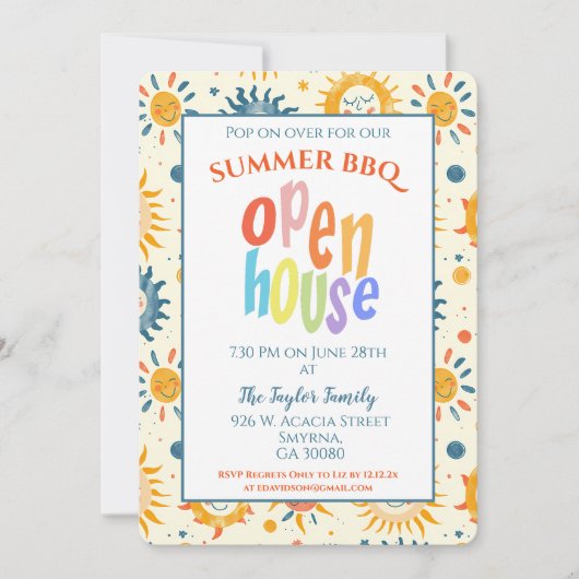 サマーオープンハウスサンシャイン 招待状 (正面)