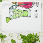 サマーカクテルカスタムモノグラムキッチンタオル キッチンタオル (折り畳み)