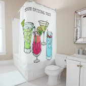 サマーカクテルカスタム文字シャワーカーテン シャワーカーテン (インサイチュ)