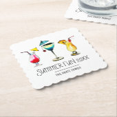 サマーカクテルカスタム ペーパーコースター (アングル)