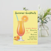 サマーカクテルカップルズシャワー招待状 招待状 (スタンド正面)