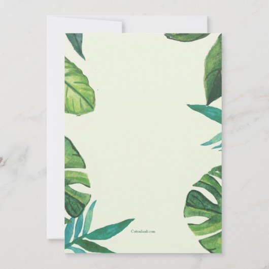 サマーカクテルパーティの招待状 招待状 (裏面)