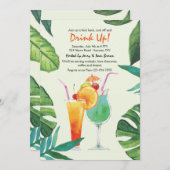 サマーカクテルパーティの招待状 招待状 (正面/裏面)