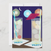 サマーカクテルパーティの招待状 招待状 (正面)