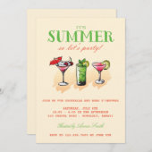サマーカクテルパーティー 招待状 (正面/裏面)