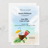 サマーカクテル 招待状 (正面/裏面)