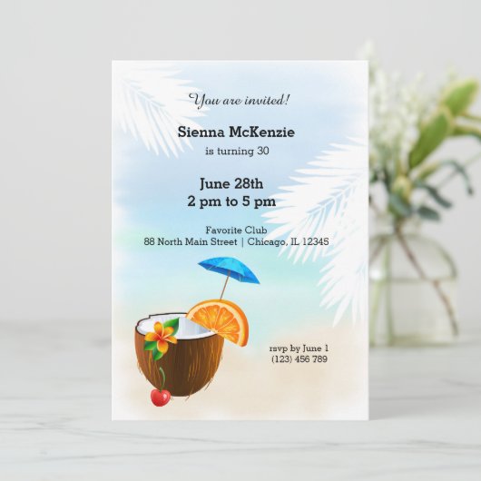 サマーカクテル 招待状 (スタンド正面)