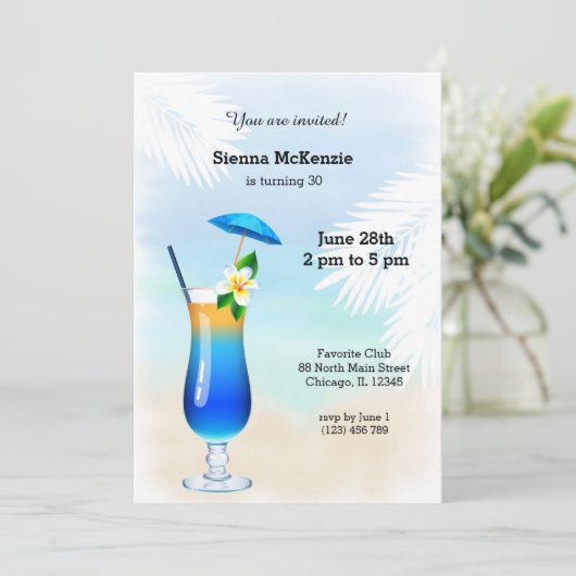 サマーカクテル 招待状 (スタンド正面)