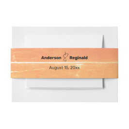 サマーカジュアルサンシャインイエローピーチ結婚ズ 招待状ベリーバンド