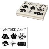 サマーカスタマイズキャンプファイアトレイルミックステントコンパス ラバースタンプ (押印)