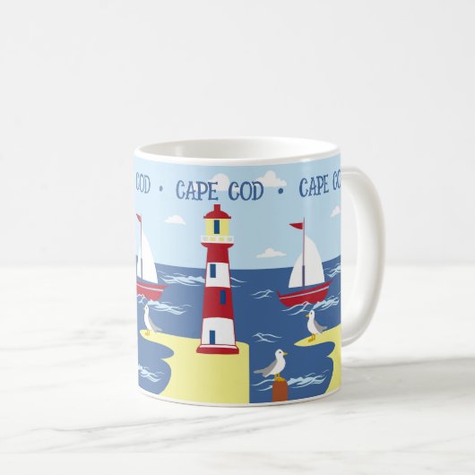 サマーカスタマイズバケーションスーベニアコーヒーマグ コーヒーマグカップ (正面右)