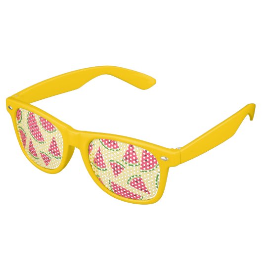 サマーカスタムおもしろいレトロスタイルスイカ模様 レトロサングラス (アングル)