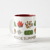 サマーカスタムカンプテントファイヤートレイルミックスコンパス ツートーンマグカップ (正面左)