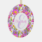 サマーカスタムコテージガーデンホワイト セラミックオーナメント (右)