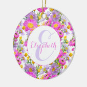 サマーカスタムコテージガーデンホワイト セラミックオーナメント (左)