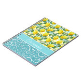 サマーカスタム地中海のレモン果実模様 ノートブック (左側)