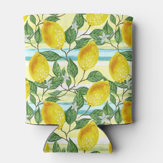 サマーカスタム地中海のレモン果実模様 缶クーラー (裏面)