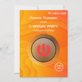 サマーカッコいいバーチャル誕生日パーティー 招待状 (正面)