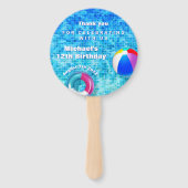 サマーカッコいいプールパーティースイミングウォーターおもしろい ハンドファン (裏面)