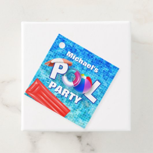 サマーカッコいいプールパーティースイミングウォーターおもしろい フェイバータグ (インサイチュ)