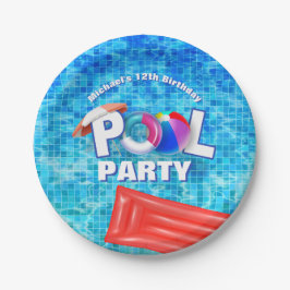 サマーカッコいいプールパーティースイミングウォーターおもしろい ペーパープレート