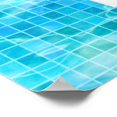 サマーカッコいいプールパーティースイミングウォーターおもしろい ポスター (角)