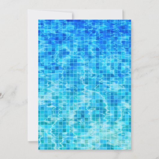 サマーカッコいいプールパーティースイミングウォーターおもしろい 招待状 (裏面)