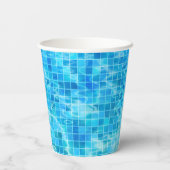 サマーカッコいいプールパーティースイミングウォーターおもしろい 紙コップ (裏面)