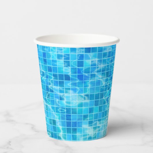 サマーカッコいいプールパーティースイミングウォーターおもしろい 紙コップ (裏面)