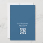 サマーカッコいいQRコードRSVPビーチ結婚式 招待状 (裏面)